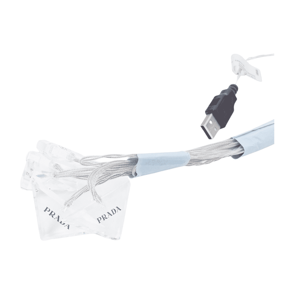 Prada Fairy LED Lights White Plastic Never worn, with tag - Front View