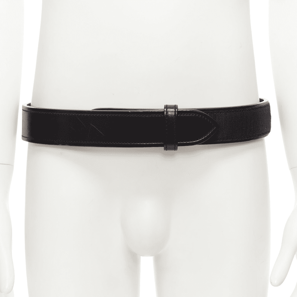 Celine Medusa Chain Leather Belt Black Leather Fair - Front View