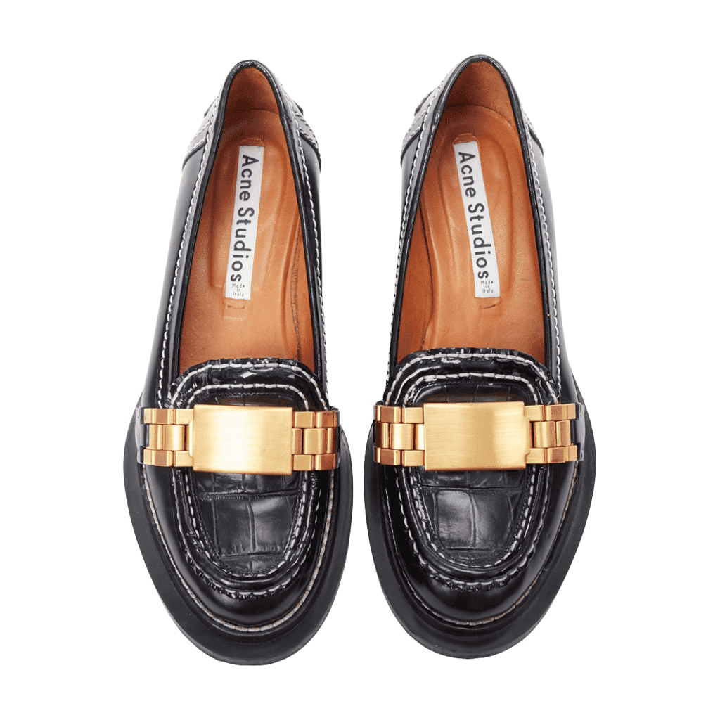 Acne Studios Penny Watch Black Leather Fair - Front View
