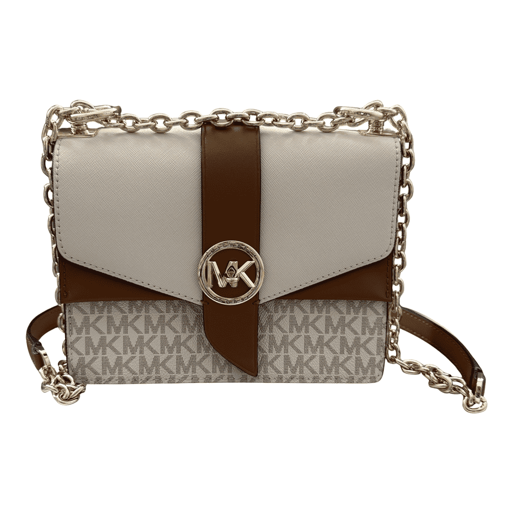 Michael Kors Greenwich Small Cross Body MultiColor Leather Metal Never worn - Front View