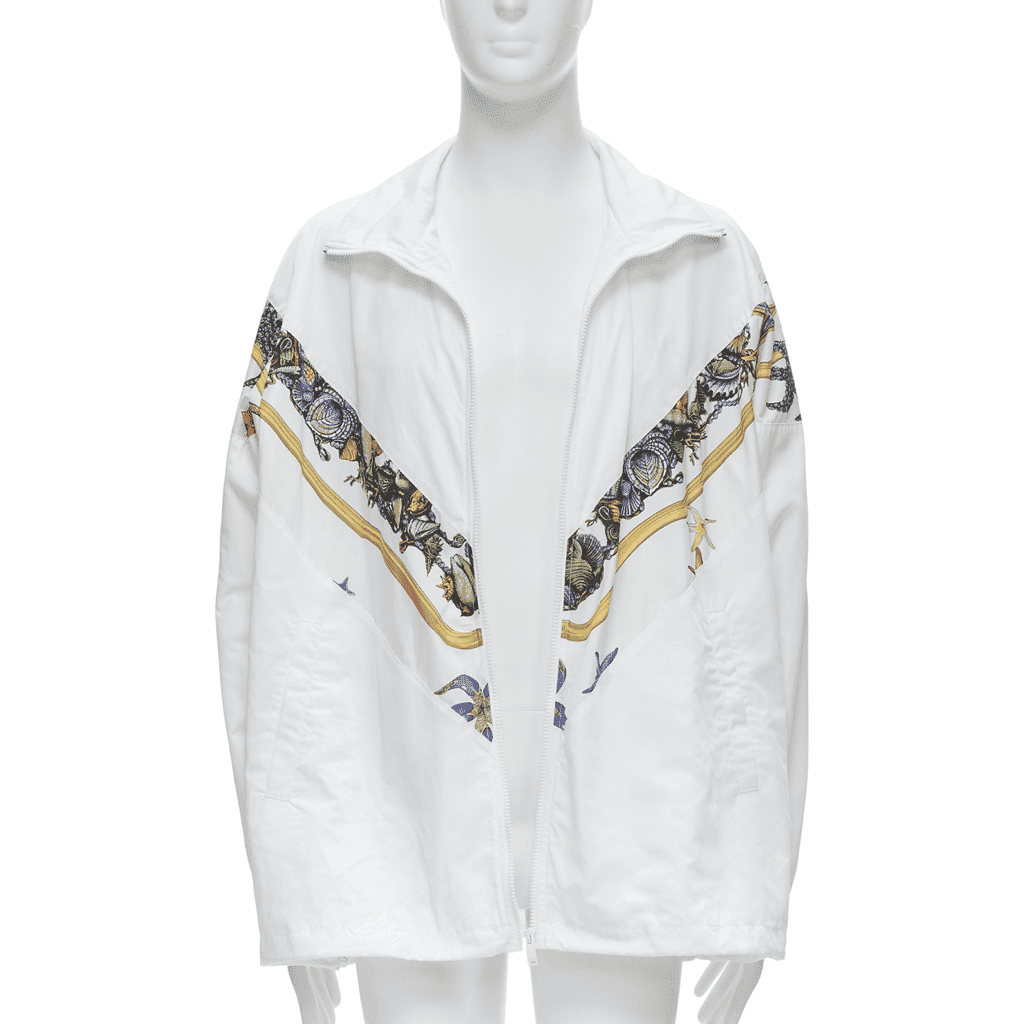 Versace White Starfish Jacket White Polyester Never worn, with tag - Front View