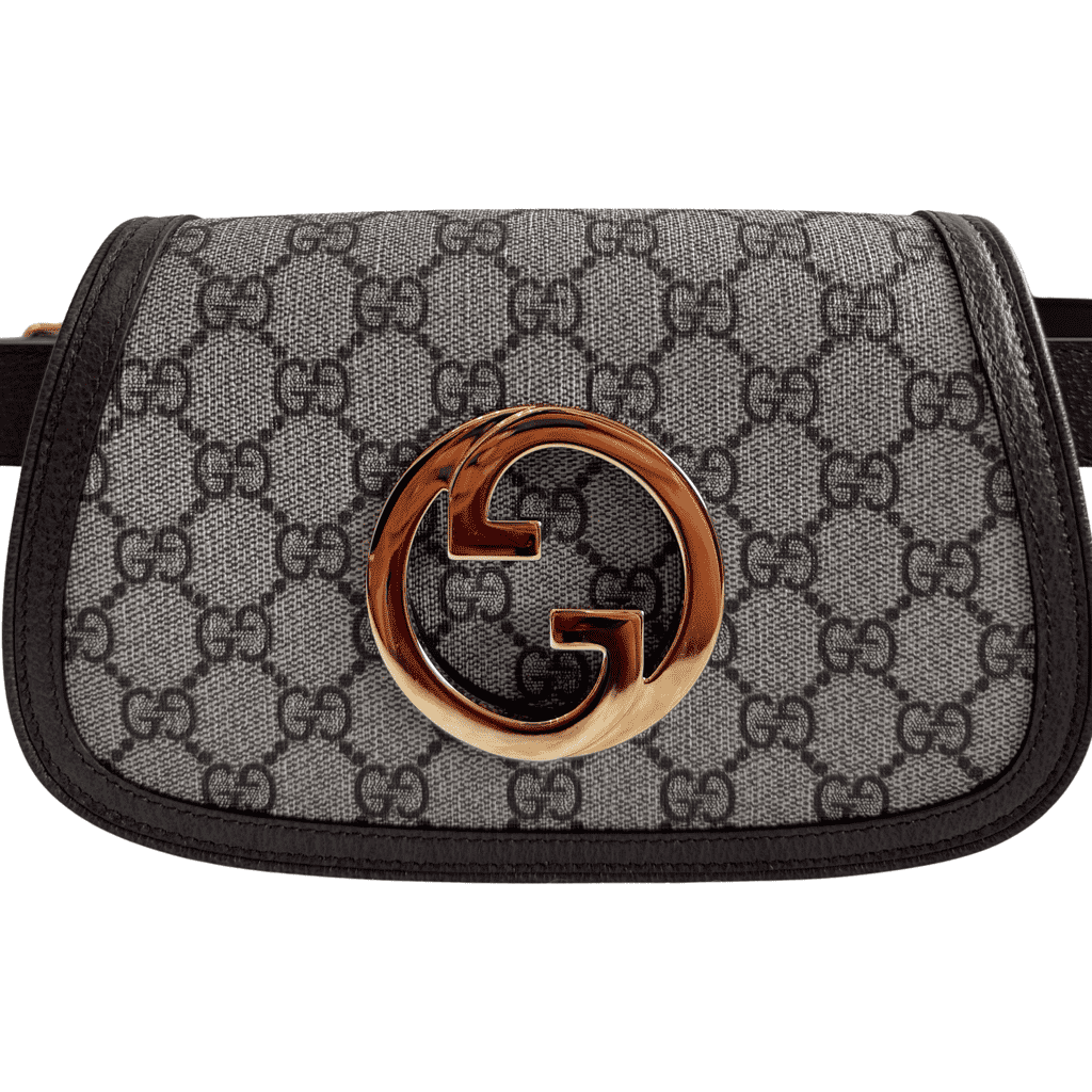 Gucci Supreme Blondie Belt Bag Beige Leather Never worn - Front View