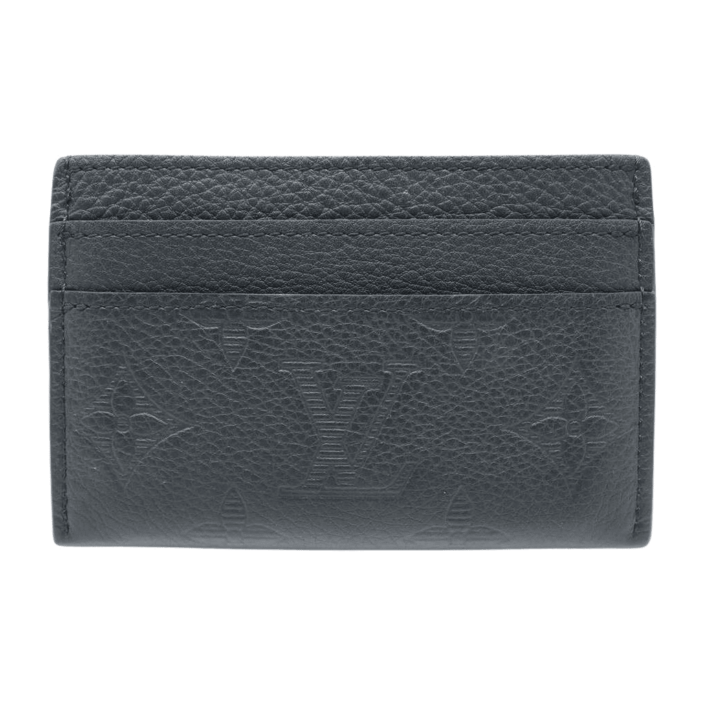 Louis Vuitton Card Holder G65 Black M81415 Black Leather Good condition - Front View