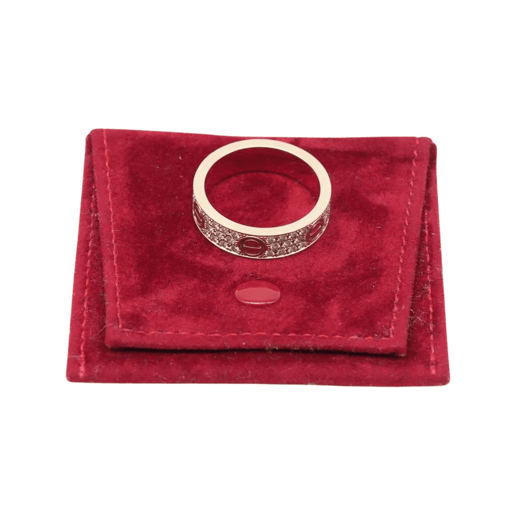 Cartier Love Ring 18K Yellow Gold with Diamond YEP977 Size:68 12.73 g Gold Good - Front View