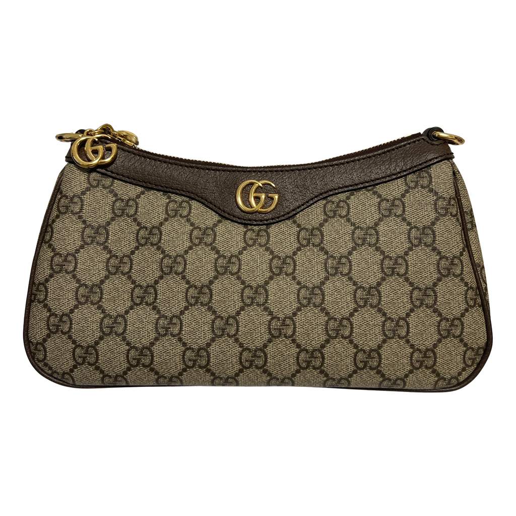 Gucci Ophidia Small Handbag Brown Canvas Very good - Front View
