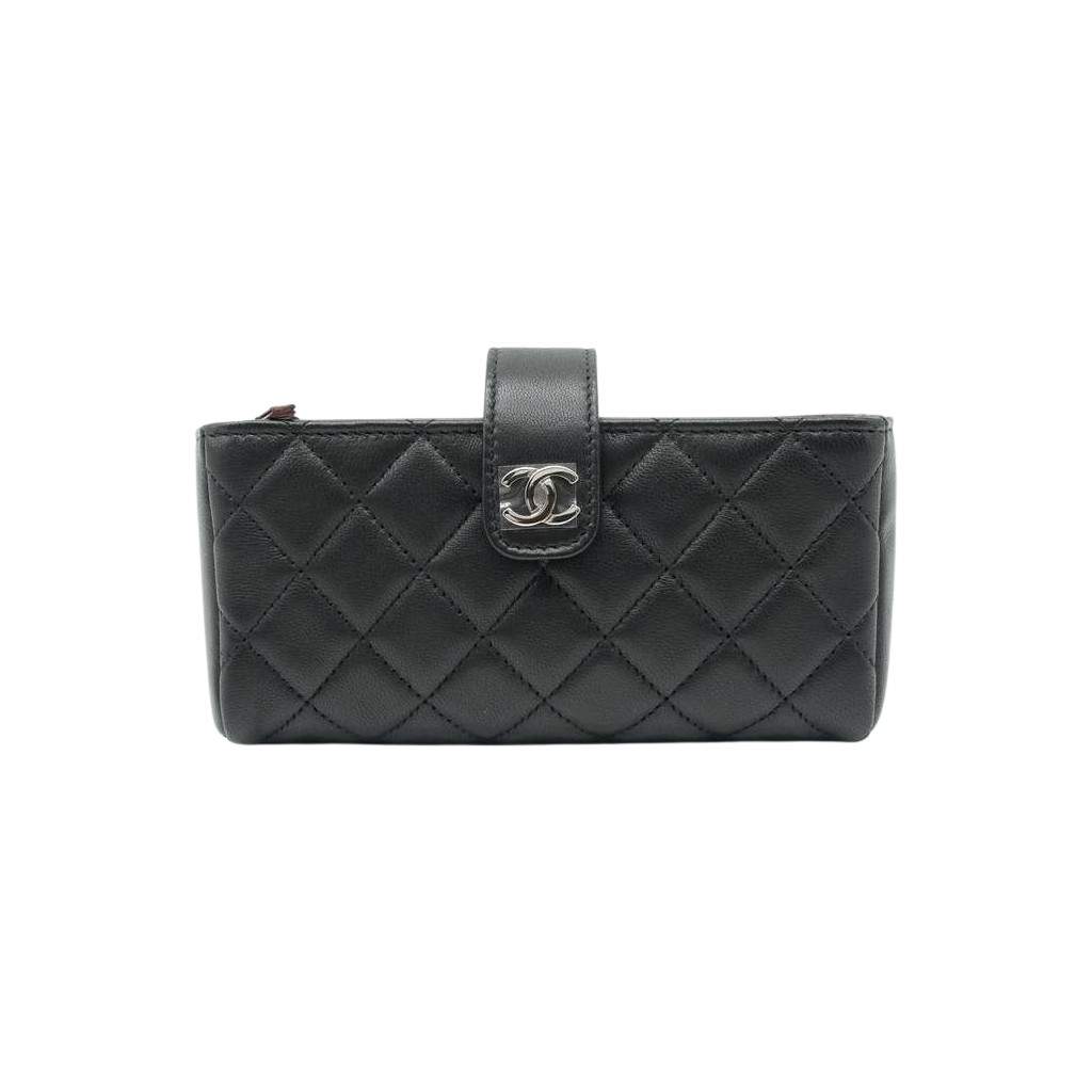 Chanel Black Quilted Leather Reissue CC Phone Pouch