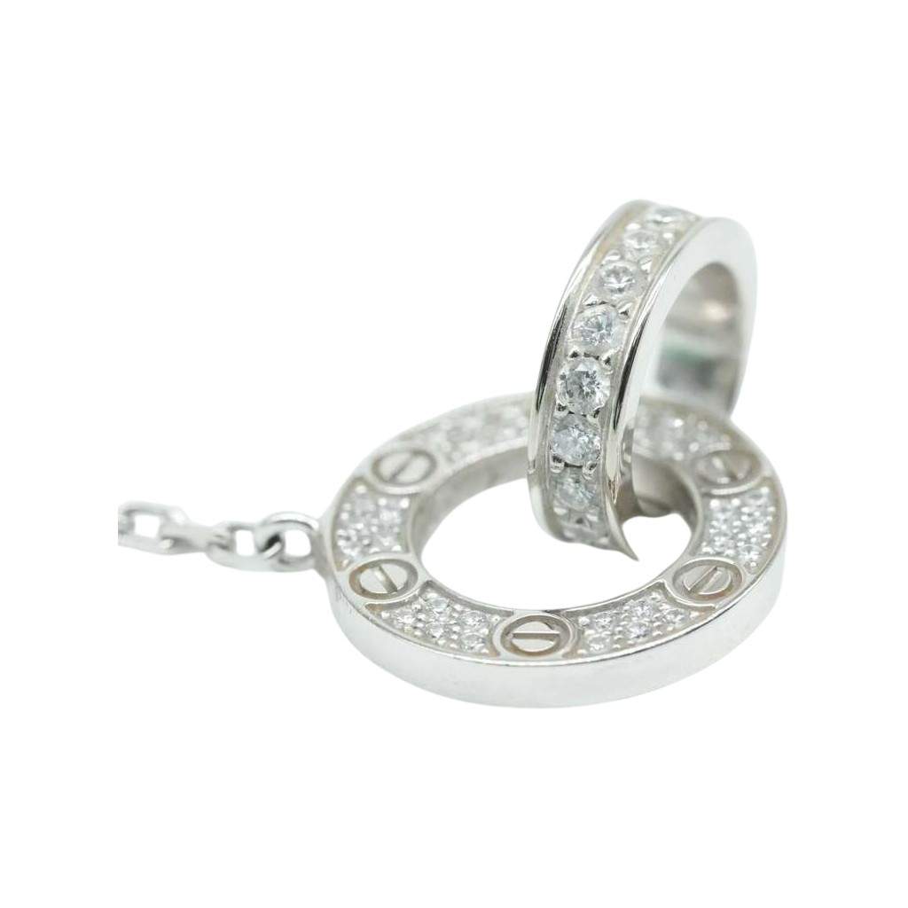 Cartier Cartier Love Pendant, Paved Necklace 18K White Gold