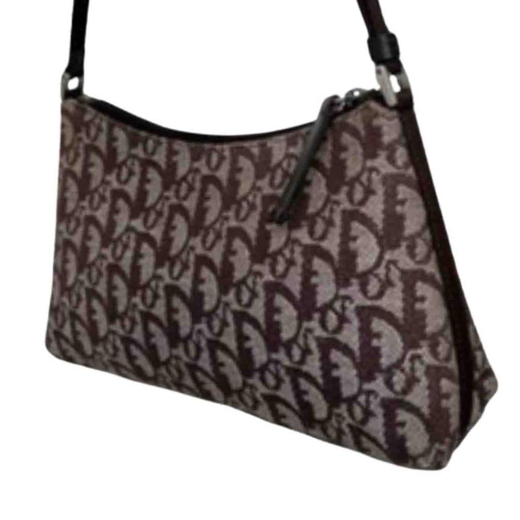 Dior Saddle Bag Brown Jacquard Very good condition - Front View