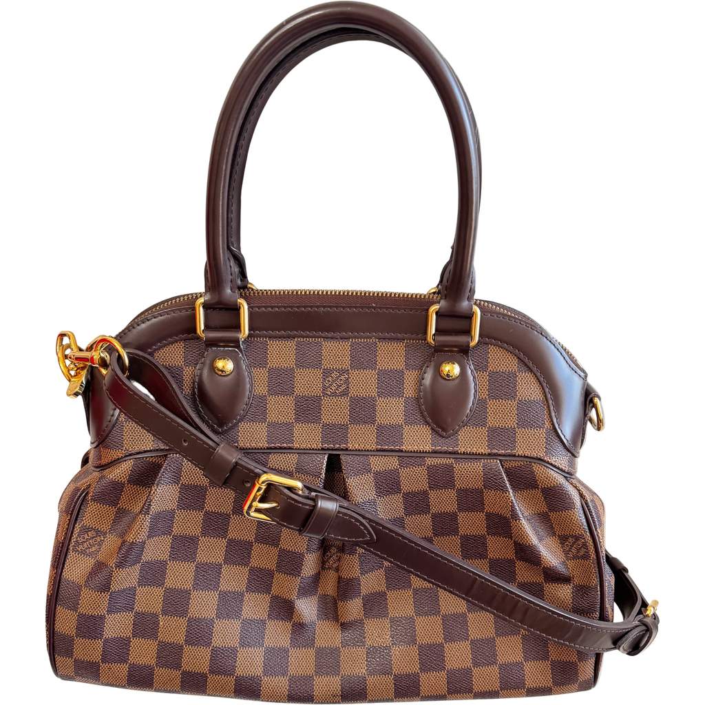 Louis Vuitton Damier Ebene Trevi PM Brown Leather Very good condition - Front View