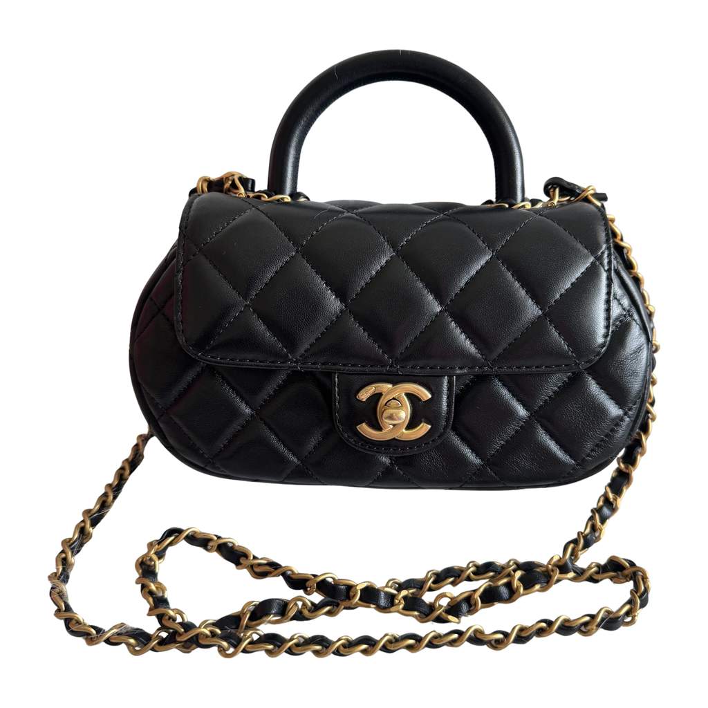 Chanel Lambskin Top Handle Bag