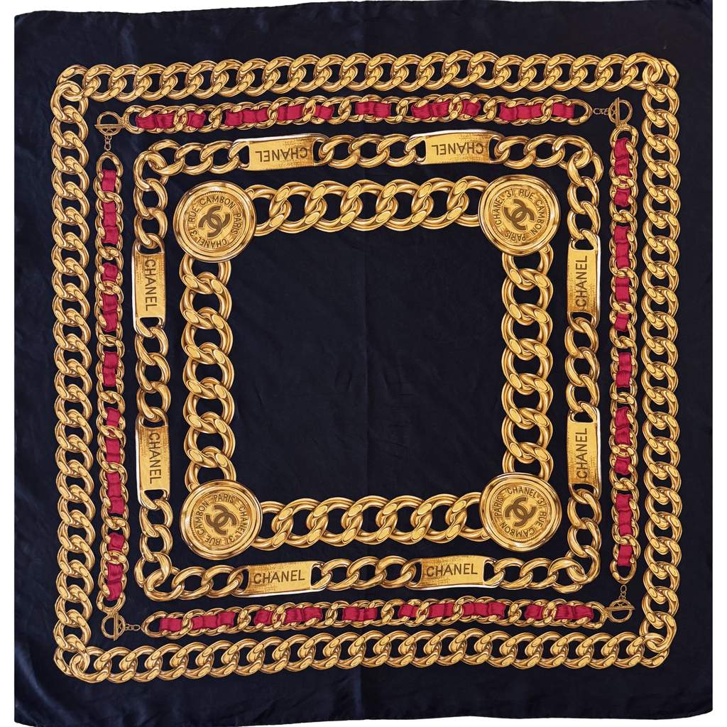 Chanel Black & Gold Scarf