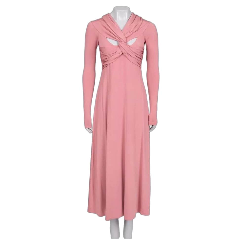 Khaite Khaite Pink Viscose Blend Back-Cut Dress - Size S pre-owned Pink Good - Front View