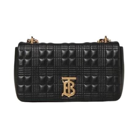 Burberry Lola Black Leather Gold Very good - Front View