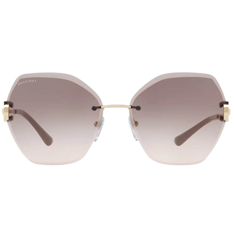 Bvlgari Bvlgari BV6105B sunglasses Gold Stainless steel Polycarbonate Never worn - Front View