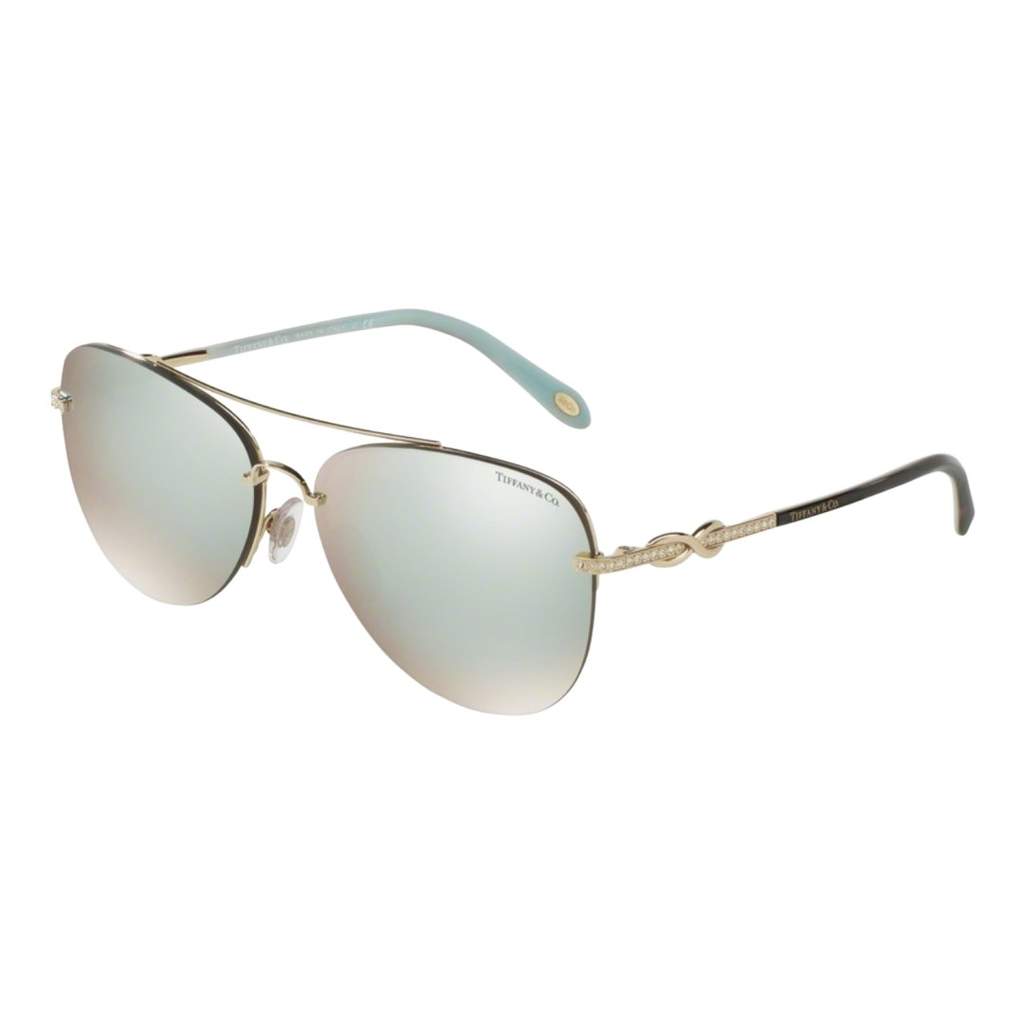 Tiffany & Co Sunglasses Gold Stainless steel Plastic Very good condition - Front View