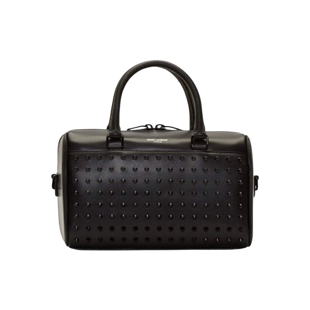 Saint Laurent Small Duffle Bag Black Leather Metal Very good - Front View