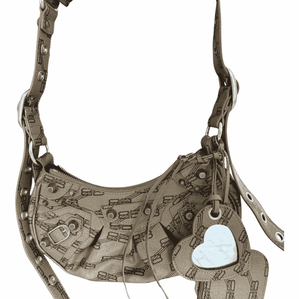 Balenciaga Le Cagole Beige Canvas Silver Very good - Front View
