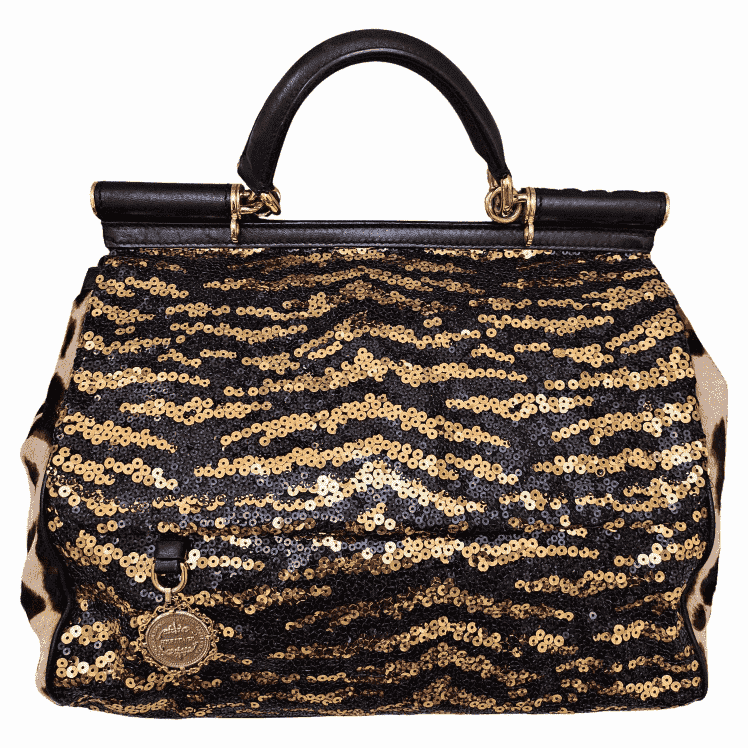 Dolce & Gabbana Sequin Miss Sicily Black Good condition - Front View