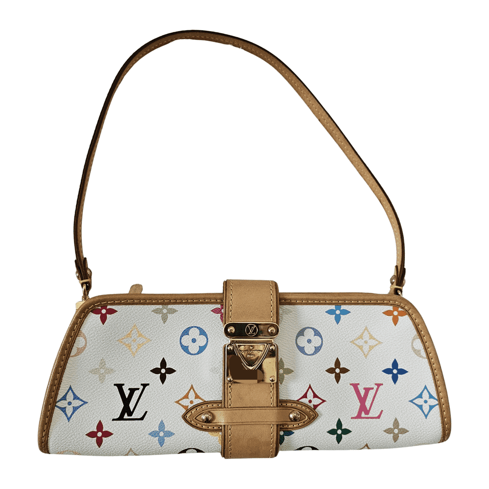 Louis Vuitton Murakami Shirley White Canvas Gold Good - Front View