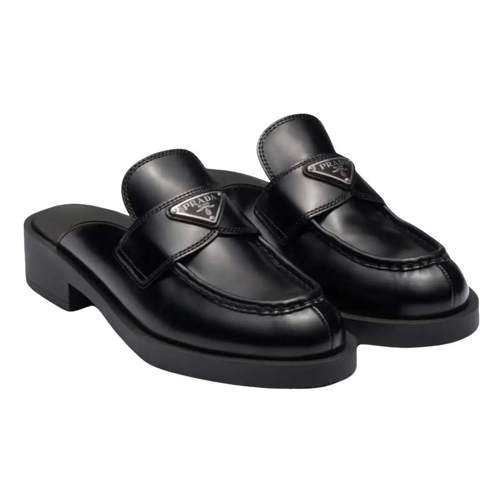 Prada Chocolate Black Leather Very good - Front View