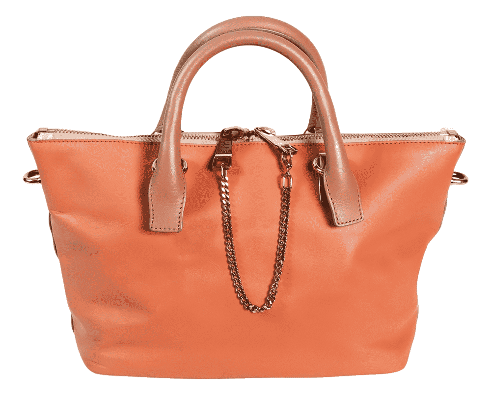 Chloé Two-way Bag Orange Leather Very good - Front View