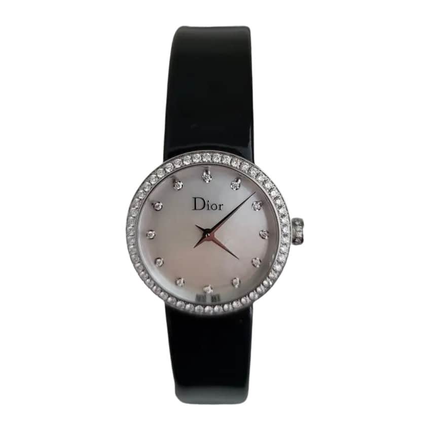 Dior D de Dior Black Leather Good - Front View