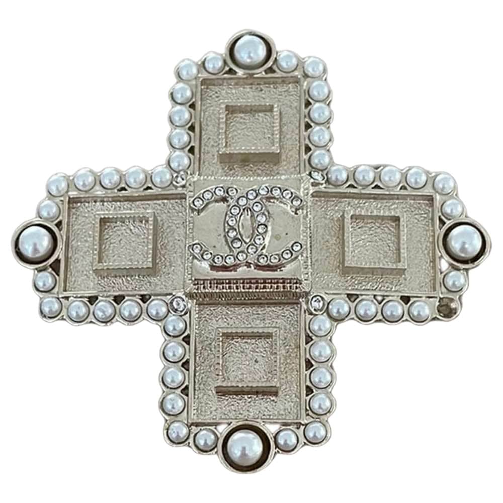 Chanel cross Gold Metal Very good - Front View