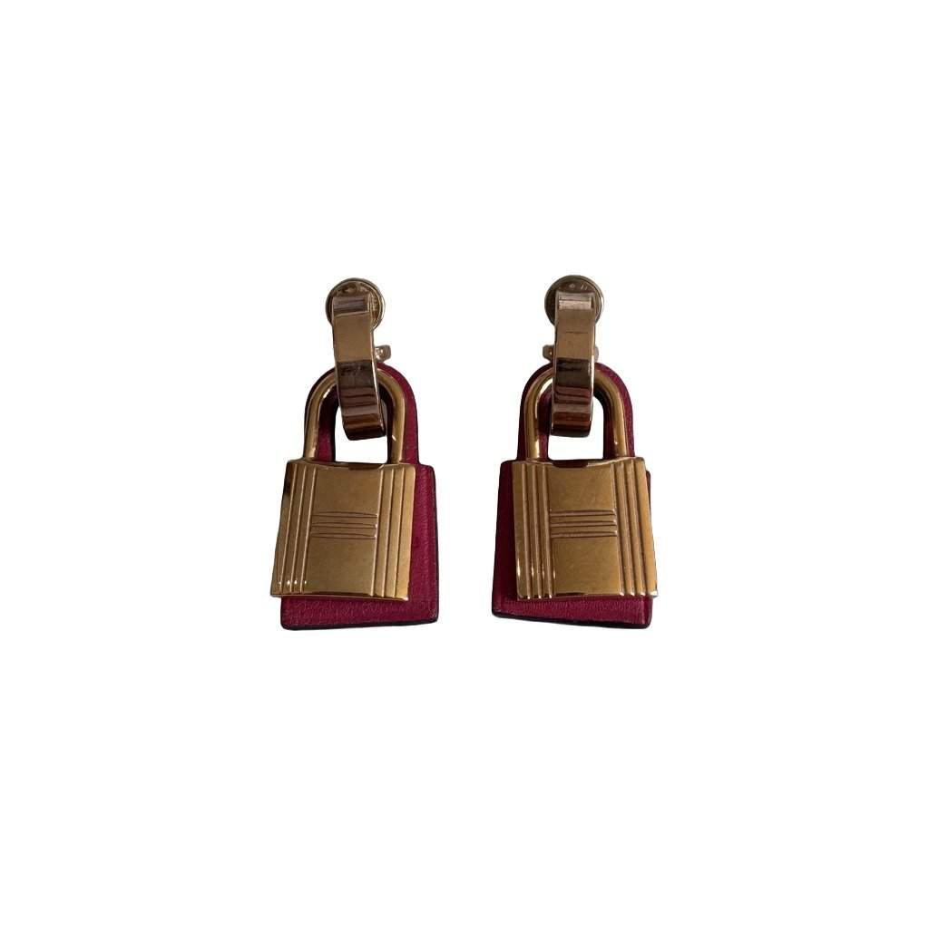 Hermès O Kelly Earrings Gold Gold Very good - Front View