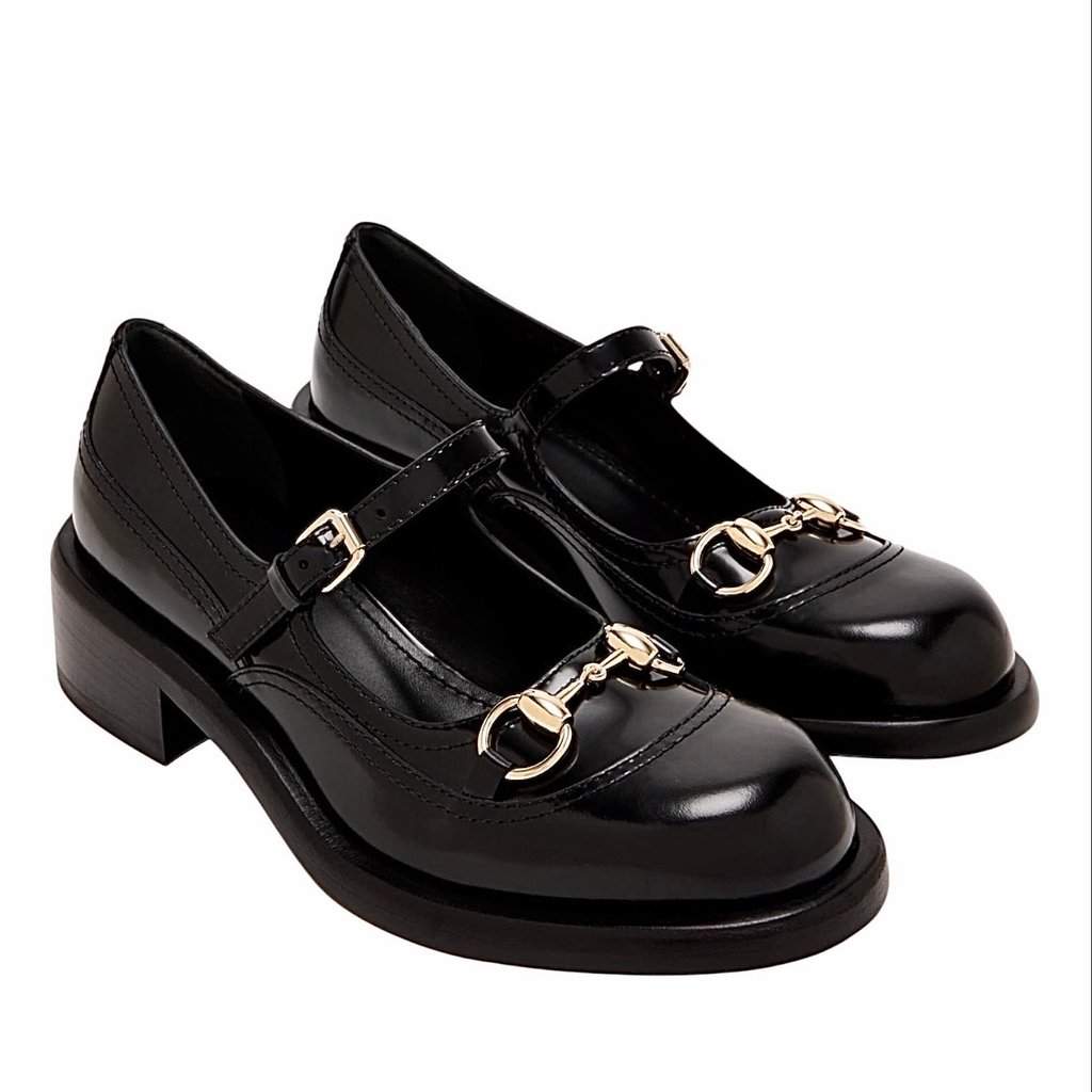 Gucci Gucci Mary Jane Black Leather Never worn, with tag - Front View