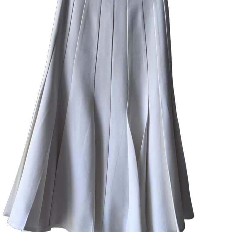 Ermanno Scervino Pleated skirt White Very good - Front View