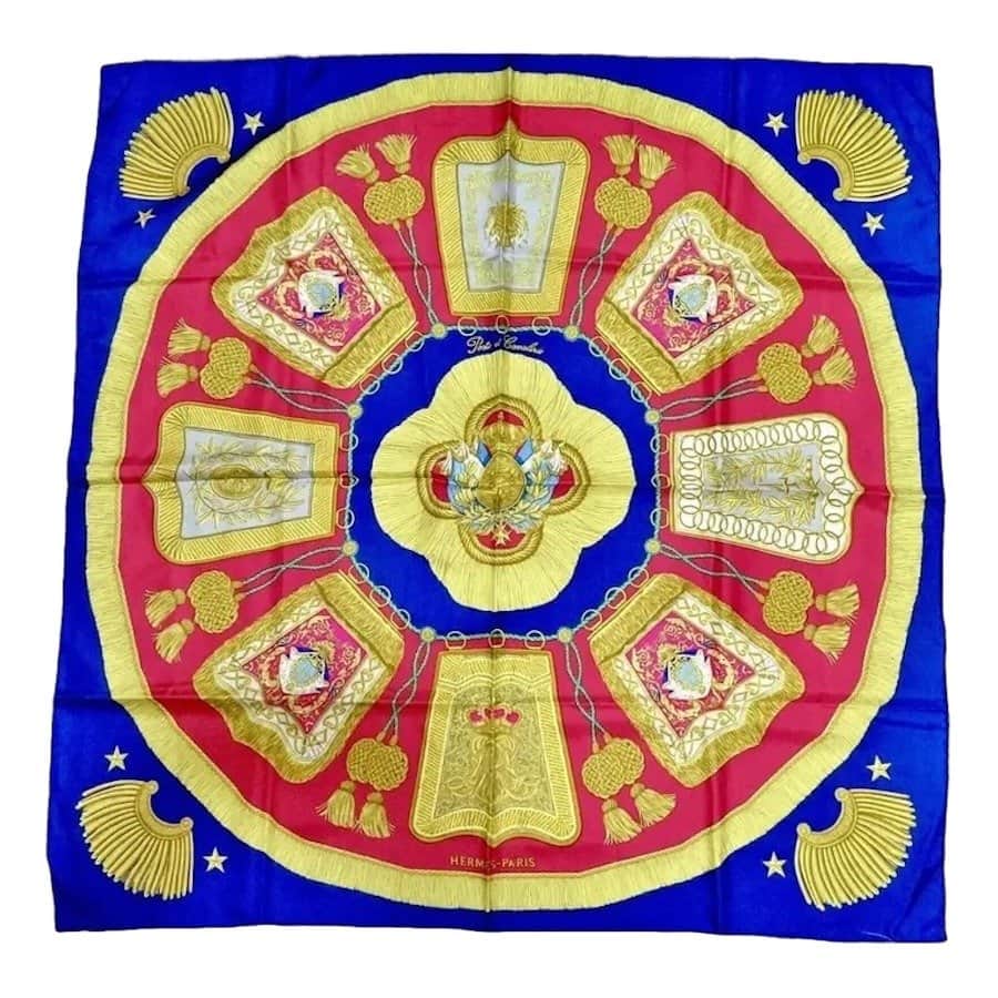 Hermès Poste et Cavalerie 90 MultiColor Silk Very good condition - Front View