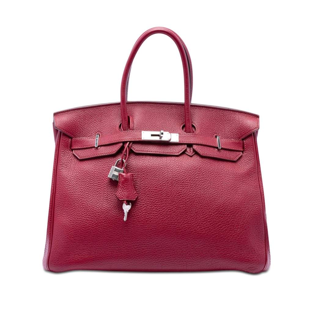 Hermès Togo Birkin Retourne 35 Red Leather Very good - Front View