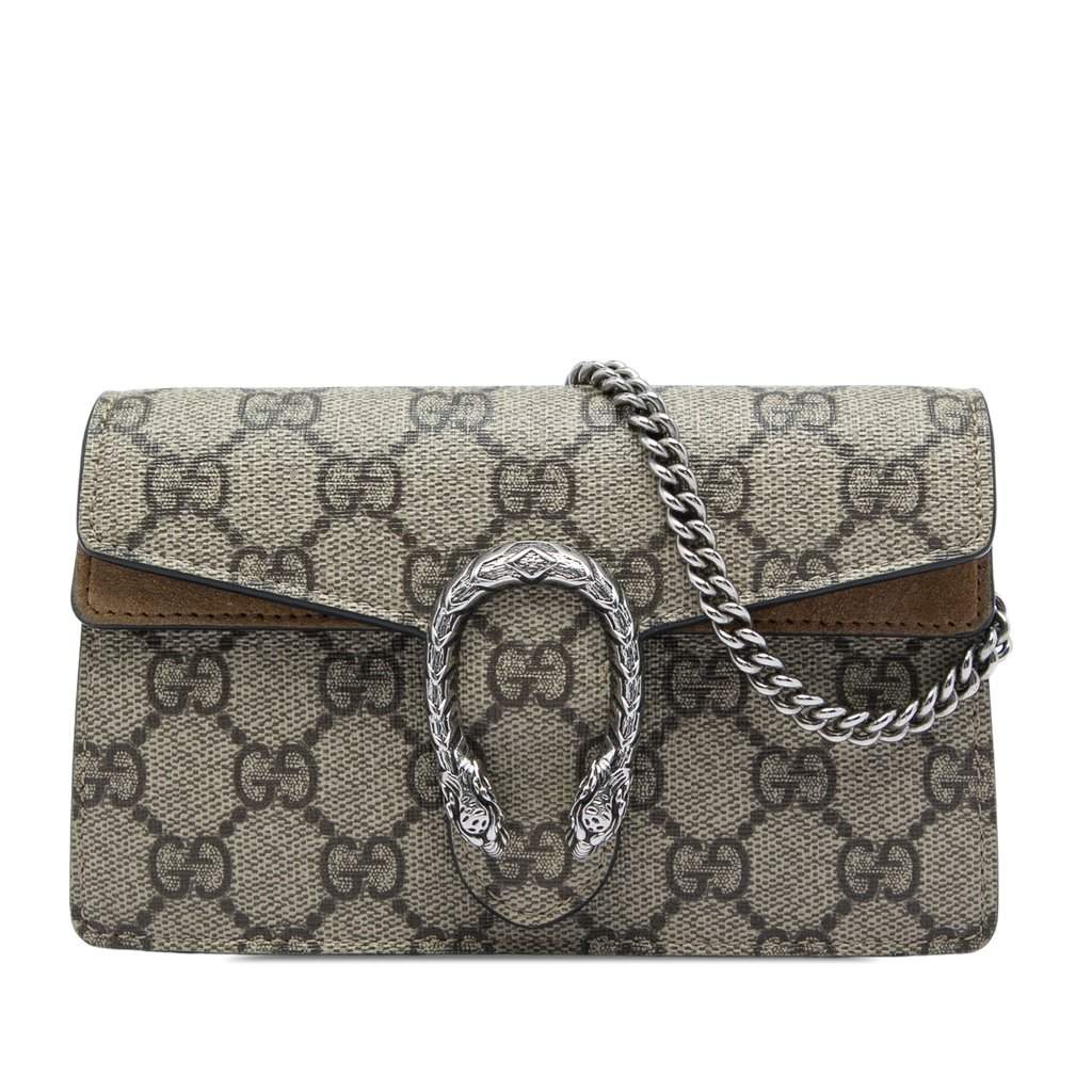 Gucci Mini GG Supreme Dionysus Crossbody Beige Very good - Front View