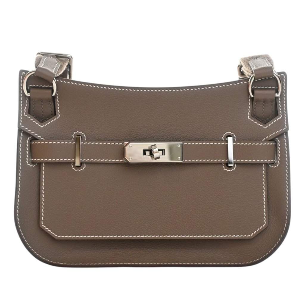 Hermès Mini Evercolor Jypsiere Brown Leather Very good - Front View