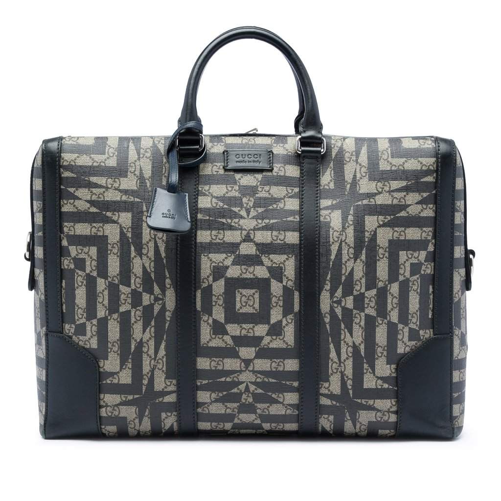 Gucci GG Supreme Caleido Eden Briefcase Beige Very good - Front View