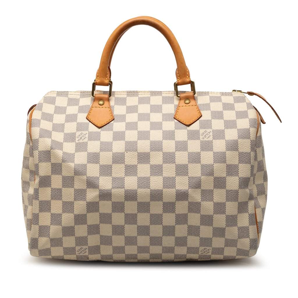 Louis Vuitton Damier Azur Speedy 30 White Very good condition - Front View