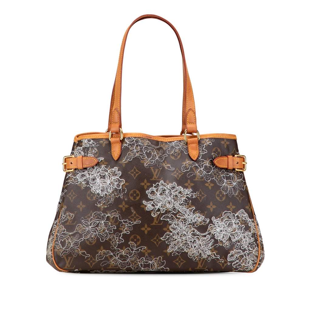 Louis Vuitton Monogram Dentelle Batignolles Horizontal Brown Canvas Good - Front View