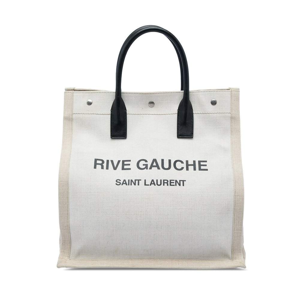 Saint Laurent Canvas Rive Gauche North South Tote Brown Very good - Front View