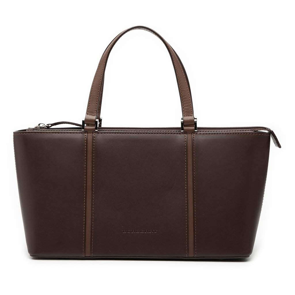 Burberry Leather Handbag Brown Leather Very good condition - Front View
