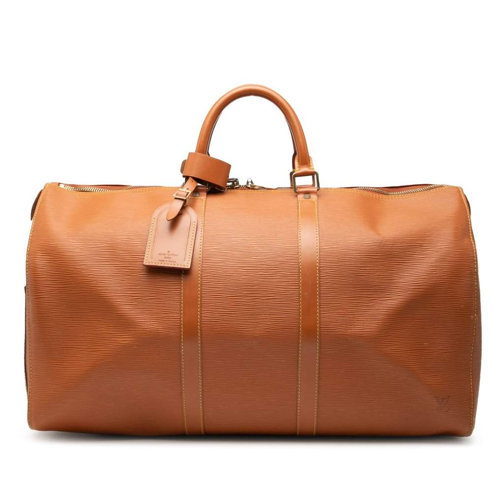 Louis Vuitton Epi Keepall 50 Brown Leather Good condition - Front View