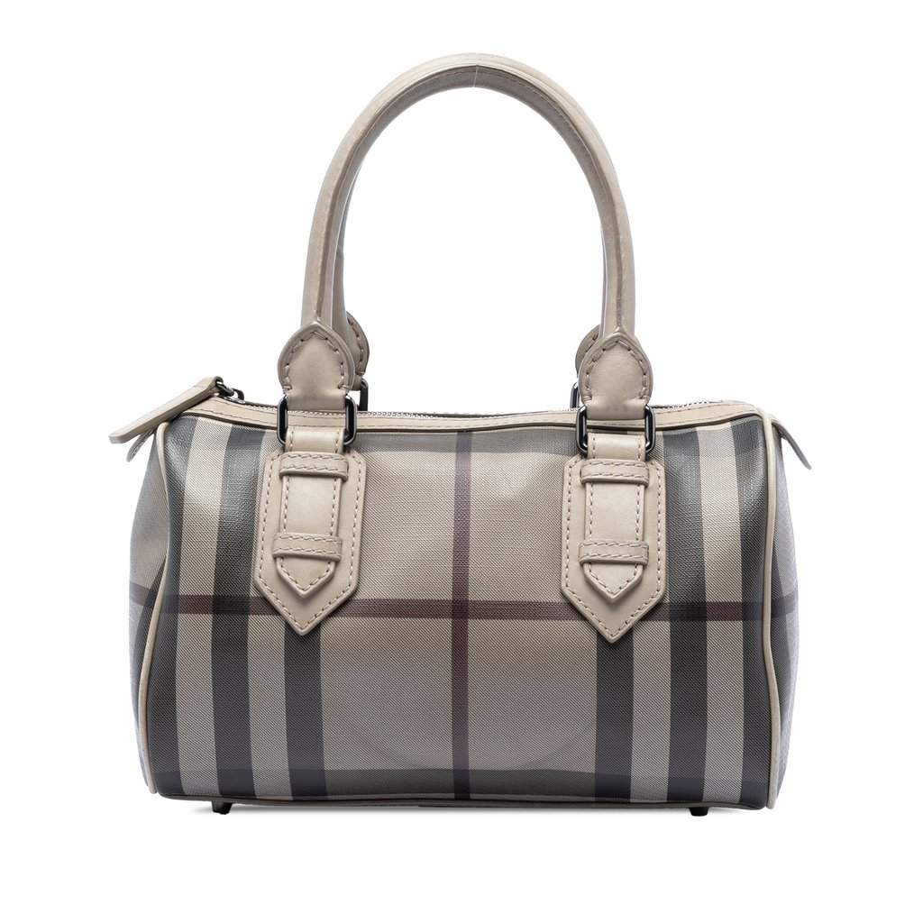 Burberry Smoke Check Coated Canvas Chester Boston Bag MultiColor Very good condition - Front View