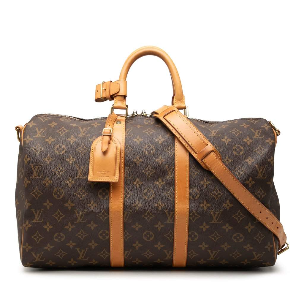Louis Vuitton Monogram Keepall Bandouliere 45 Brown Very good - Front View