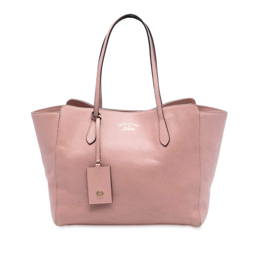 Gucci Medium Leather Swing Tote Pink Leather Very good condition - Front View