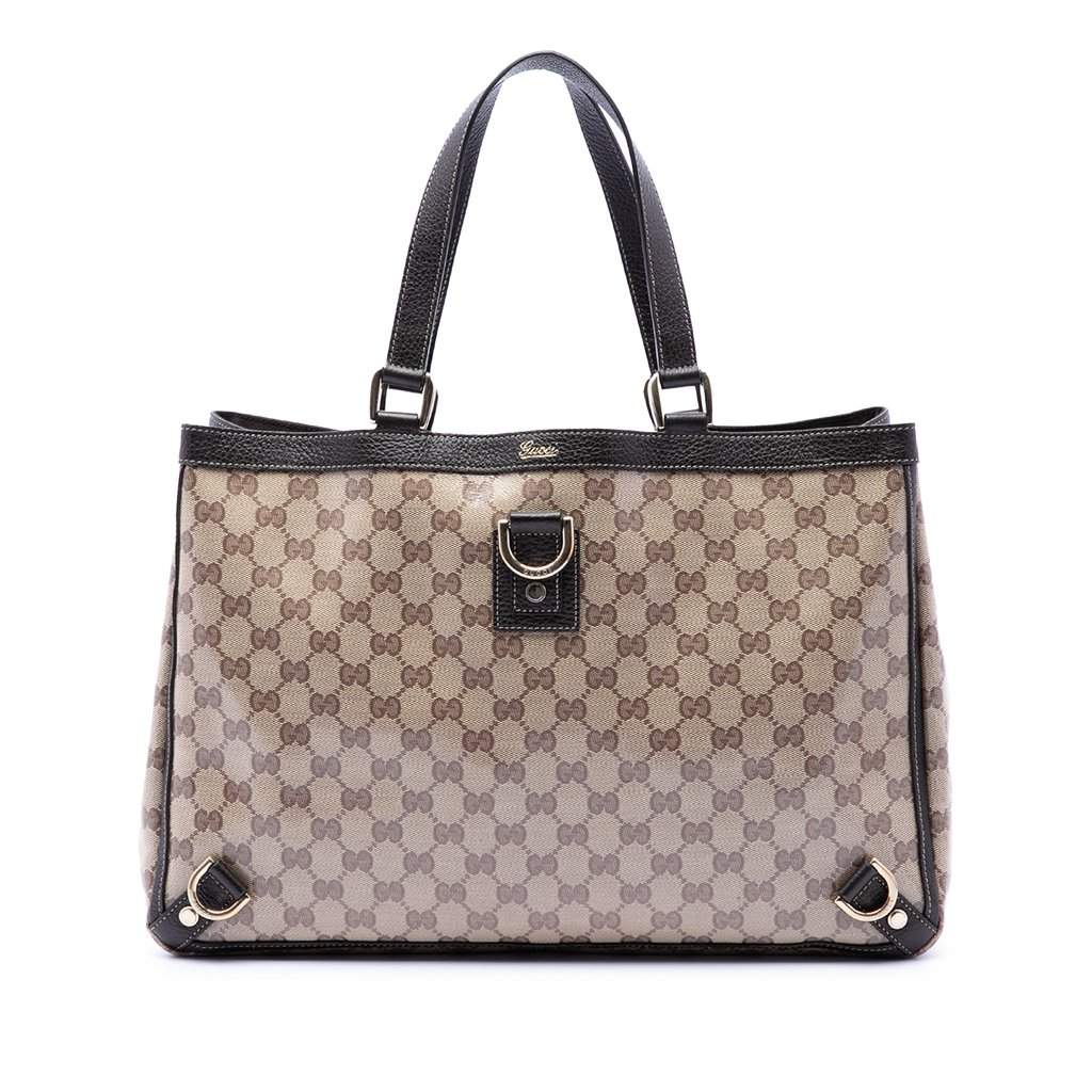 Gucci GG Crystal Abbey D Ring Tote Beige Very good condition - Front View