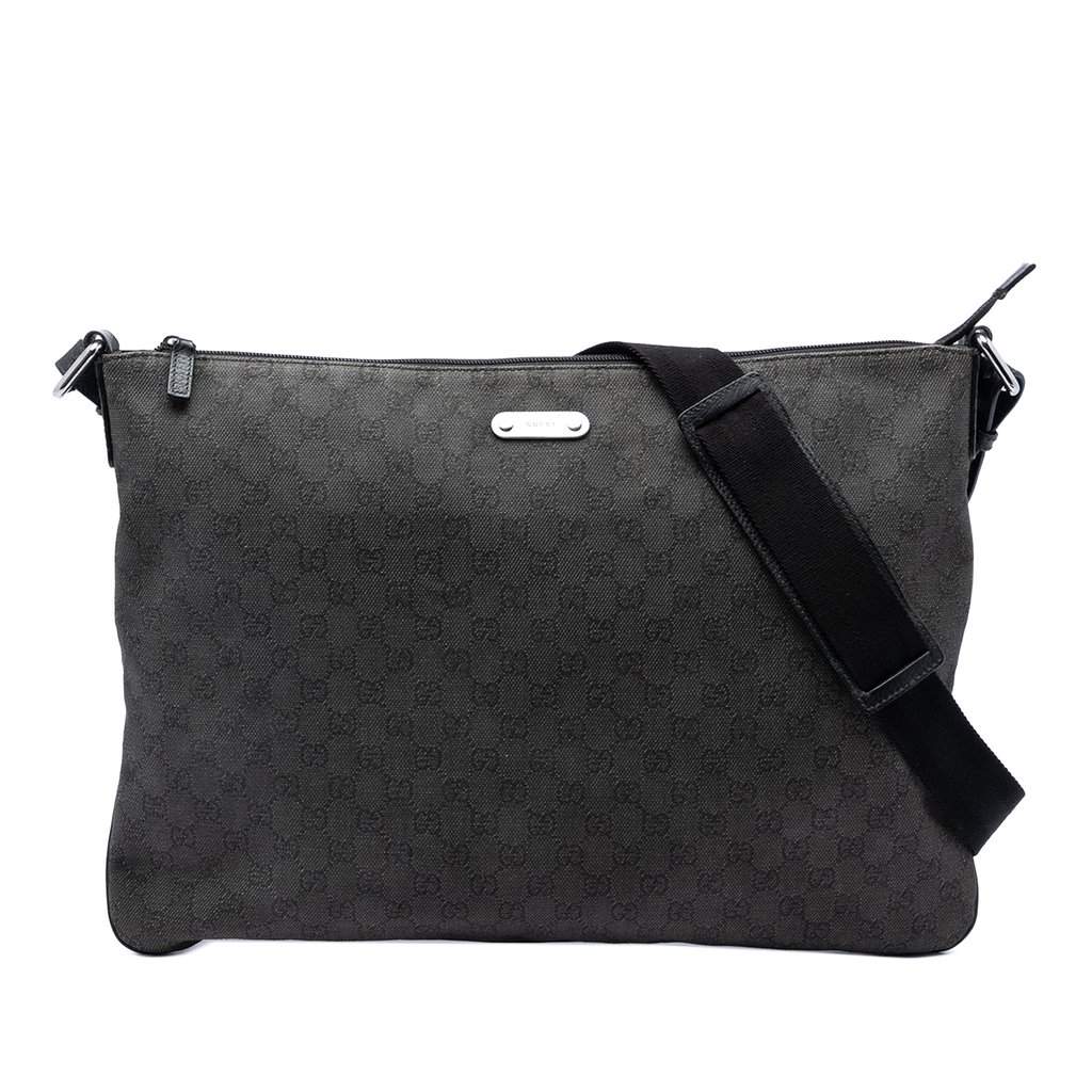 Gucci GG Denim Crossbody Black Very good condition - Front View