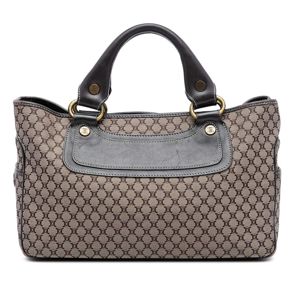 Celine Macadam Canvas Boogie Handbag Beige Very good condition - Front View
