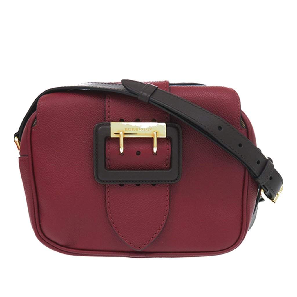 Burberry Small Leather Medley Buckle Crossbody Red Leather Very good condition - Front View