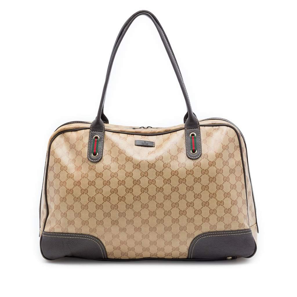 Gucci GG Crystal Web Princy Shoulder Bag Beige Very good - Front View