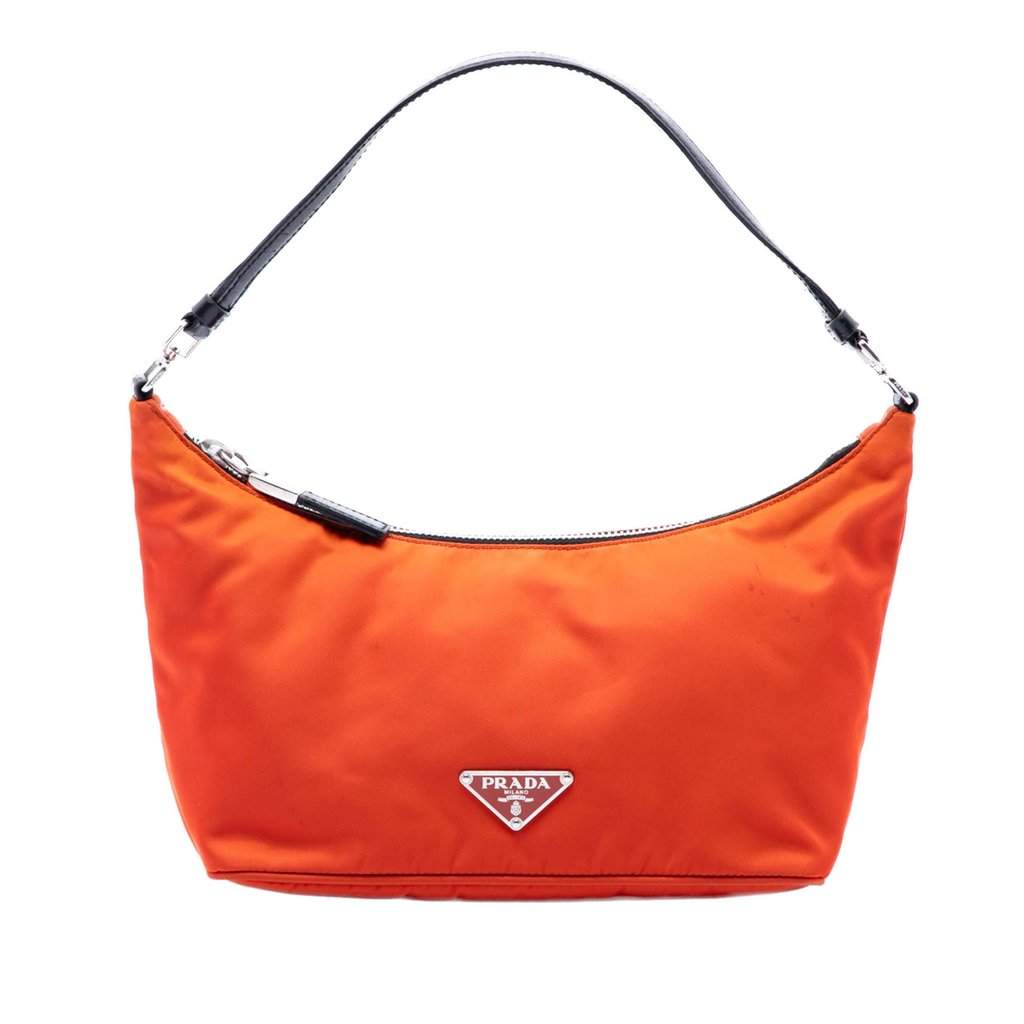 Prada Tessuto Sirio Shoulder Bag Orange Very good condition - Front View