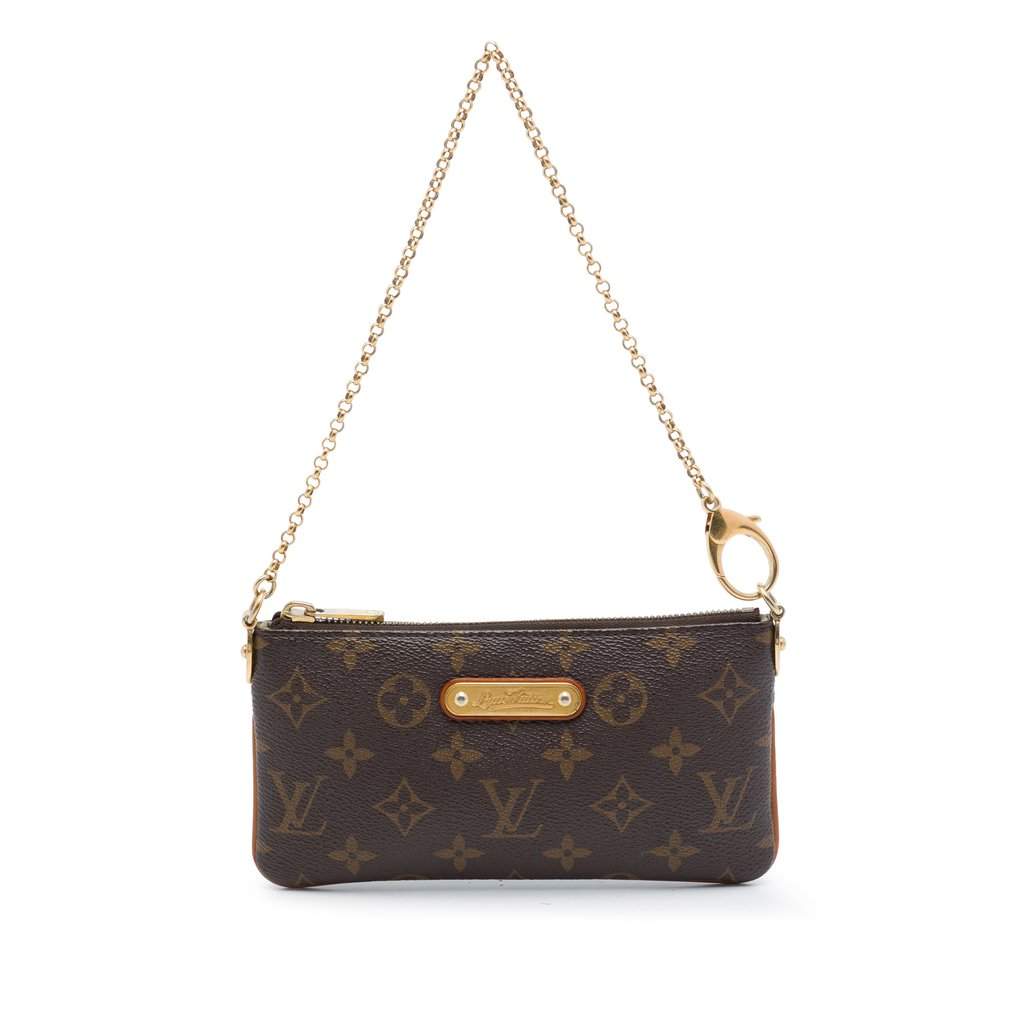 Louis Vuitton Monogram Pochette Milla MM Brown Very good - Front View